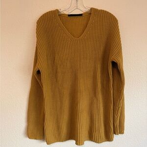 Jenni Kayne Mustard V-Neck Sweater